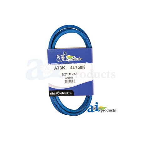 A & I Products Aramid Blue V-Belt (1/2" X 75" ) 11" x5" x1.5" A-A73K